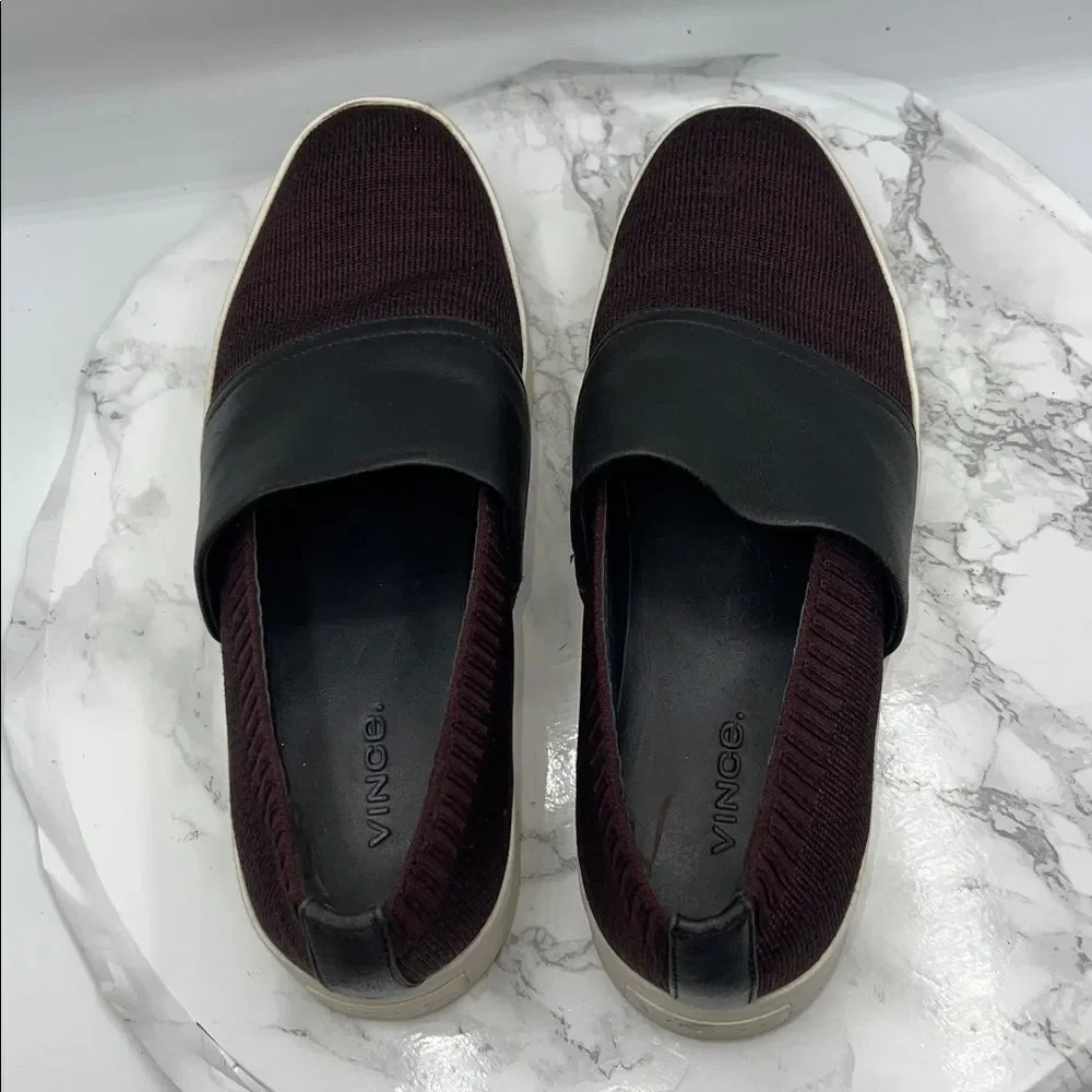 VINCE Bordeaux Ward Slip On Platform Shoes-7